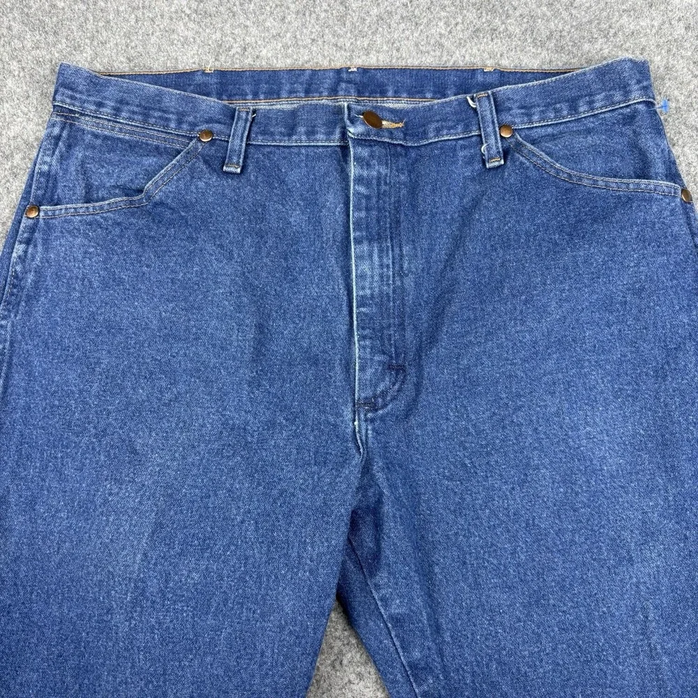 Wrangler Cowboy Cut Jeans Mens 36x30 Medium Wash Western 13MWZ Blue Denim Casual